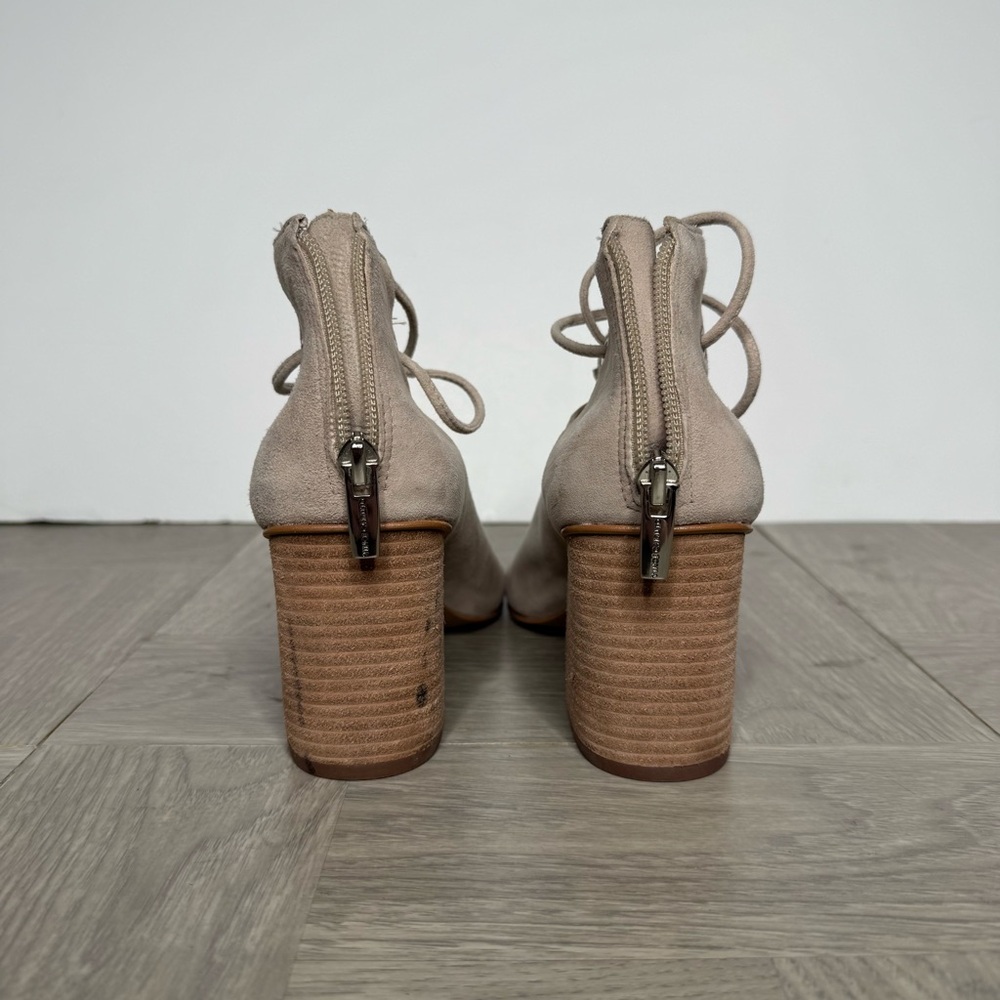 Vince Camuto Nahara Gray Tan Suede Heeled Sandal 8M - Picture 3 of 9